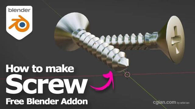 How to make a screw using Blender free addon
