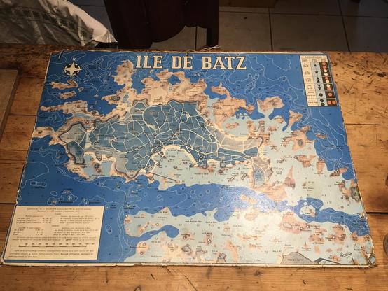 une vielle carte carte touristique de l'ile de batz