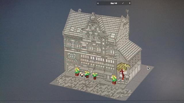 Screenshot of a digital lego building in Lüneburg, Germany, by Benjamin Albrecht from albrick.de 