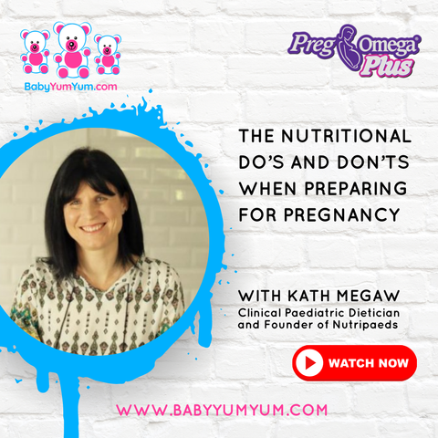 Are you preparing for pregnancy? 🤰💫 In our latest YouTube video, Managing Editor Rianette Leibowitz chats with expert Kath McGaw – Clinical Paediatric Dietitian and Founder of Nutripaeds – as we explore the essential nutritional do’s and don’ts when preparing for pregnancy with PregOmega Plus 💡  👉 Watch the full video here: https://zurl.co/bc2N7   #BabyYumYum #BYY #PregOmegaPlus #PregnancyJourney #TryingToConceive #PregnancyTips #Parenting #HealthyPregnancy #PregnancyAwareness