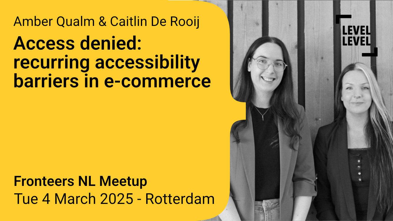 Hey Rotterdam! Next week, March 4th, @fronteers teams up with Level Level to host a meetup. There will be talks about...
