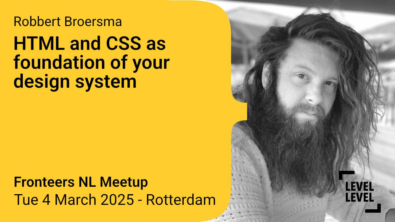 Hey Rotterdam! Next week, March 4th, @fronteers teams up with Level Level to host a meetup. There will be talks about...