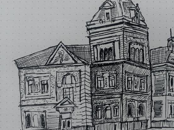 Capturing the timeless architecture of Inkognitogata, Oslo, through pen and ink sketching. 🏛️✏️ The intricate details, strong perspective, and hatching techniques bring depth and character to this historic structure. A study in precision and artistic storytelling through lines and shadows."

#Inkognitogata #OsloArchitecture #ArchitecturalSketch #InkSketch #UrbanSketching #HatchingTechnique #HistoricBuildings #PerspectiveDrawing #TravelSketching #HandDrawnArt #SketchbookJourney