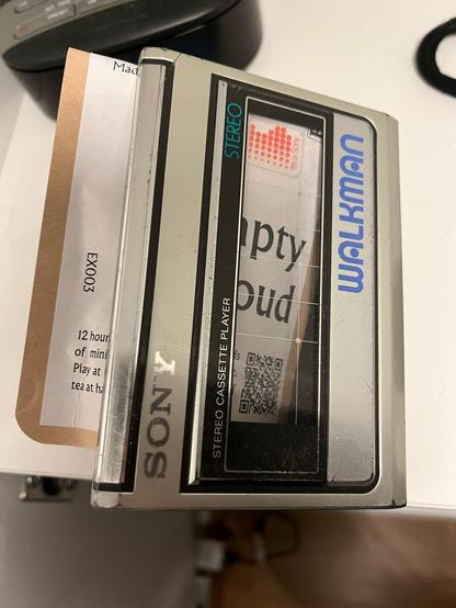 Tape deck with tea baf