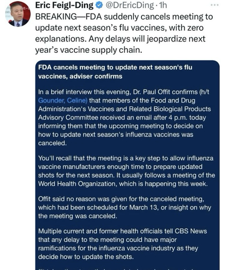FDA doesn’t appear to be interested in updating flu vaccine next season 