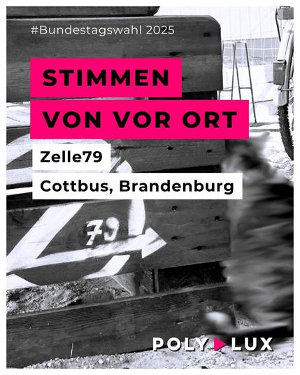 #Bundestagswahl2025
Stimmen von vor Ort
Zelle79
Cottbus, Brandenburg