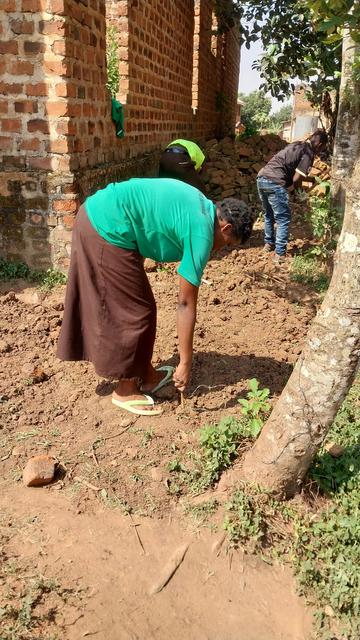 NewLife High School students preparing land