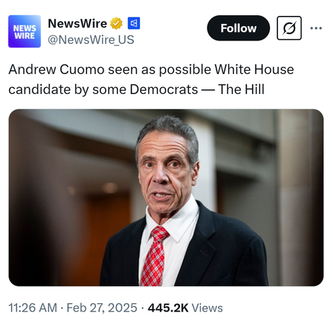 Andrew Cuomo seen as possible White House candidate by some Democrats- The Hill
