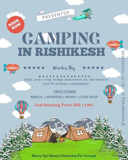 Camping Package in Rishikesh just @1199 | Book now 