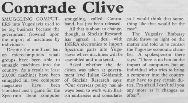 Sinclair User article from november 1984