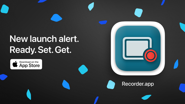 Recorder.app release banner