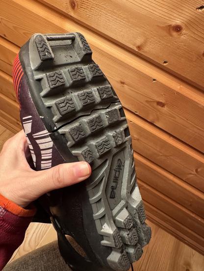 Sole of the boot cracked of walking probably..