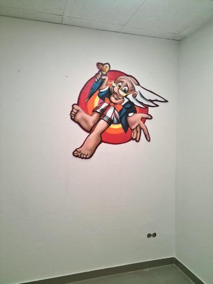 Mini graffiti by Fabian Zolar 2025 , comic style graffiti, freehand graffiti, indoor graffiti, graffiti art, graffiti artist, comic graffiti, graffiti character