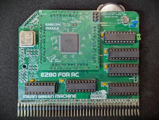 Top view of an assembled eZ80 kit for RCBus