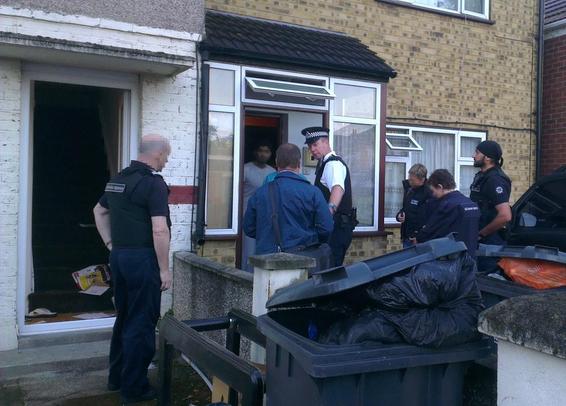 A photo titled "Beds in sheds raids", taken near Bridge 202, North Hyde Bridge by Ministry of Housing, Communities and Local Govt on Flickr.