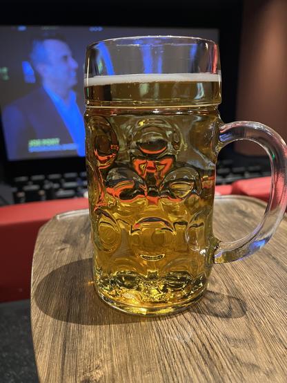 A very large draft beer