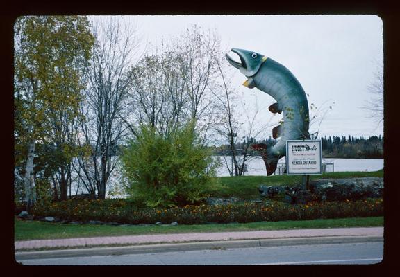 https://en.wikipedia.org/wiki/Husky_the_Muskie

Kodachrome 64 
Nikkor 35mm f1.4 AI-S
Nikon F4s