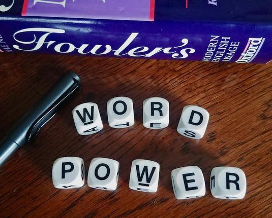 Graphic illustrating a training module about word power.