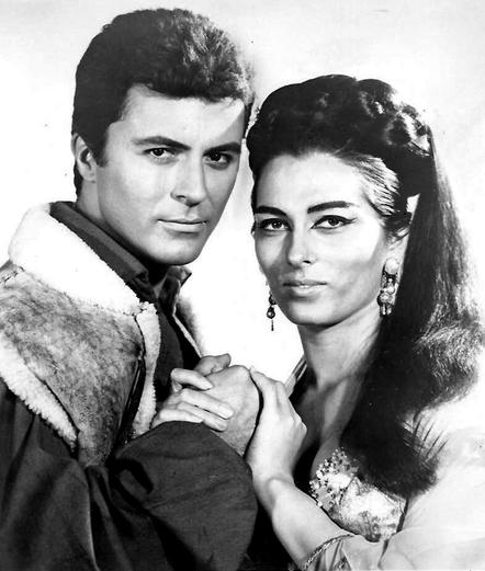 James Darren as Tony Newman and Vitina Marcus as Sarit in The Time Tunnel episode, 'Attack of the Barbarians.'