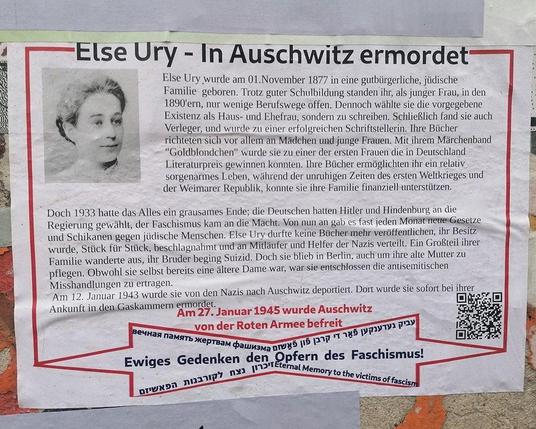 Else Ury - In Auschwitz ermordet

2025

#elseury #auschwitz #b2701 #berlinposter