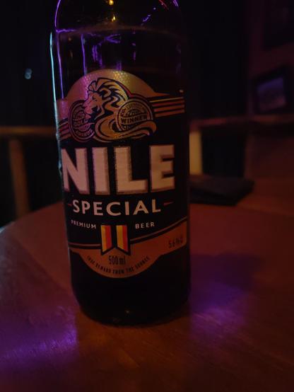 Etikett des ugandischen Nationalbieres NILE Special