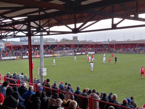 Borough Park, Workington, Cumbria.
Northern Premier League, Workington versus FC United of Manchester.