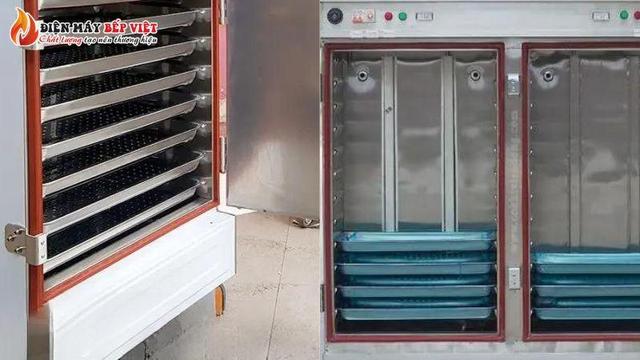 So sánh tủ nấu cơm 8 khay điện gas