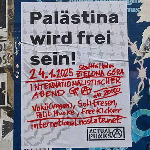 Palästina wird frei sein!

2025

#b2401 #internationalistischerabend #actualpunks #berlinposter #politicalposter #palestinewillbefree