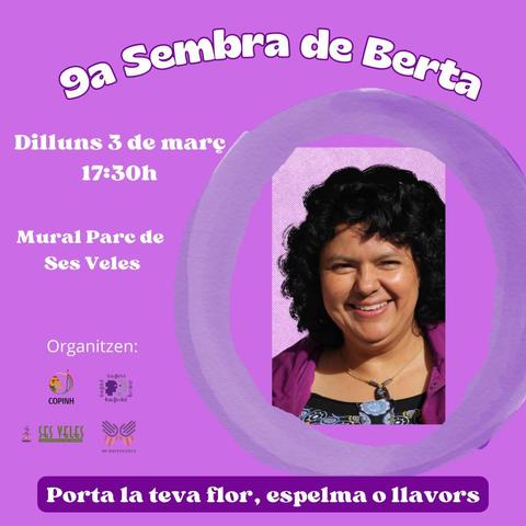 🕯️🌿Homenatge a Berta Cáceres

El 3 de març a Palma, recordem a Berta en l’aniversari del seu assassinat. Porta flors, espelmes o llavors al Mural Parc de Ses Veles (17:30h) per honorar la seva lluita.

#JusticiaBertaCáceres #BertaCáceresVive
