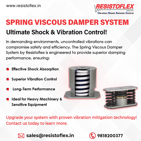 The Spring Viscous Damper System by Resistoflex provides reliable shock absorption and vibration control for heavy machinery and sensitive equipment.
.
.
.
For more Info Connect with us:
📧 Email: sales@resistoflex.in
🌐Website: https://www.resistoflex.in/
.
.
.
.
#Resistoflex #VibrationControl #ShockAbsorption #SpringViscousDamper #HeavyMachinery #IndustrialSolutions 