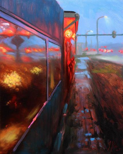 Langs de weg, 25x20cm, olieverf op koper.

#alongtheroad #langsdeweg #reflection #reflections #twighlight #schemering #allaprimapainting #realism #figurative #cityscape #contemporaryrealism #fineart #art #oilpaintingtechniques #instaart #artist #janneskoetsier #kunst #painting #schilderkunst #figuratievekunst #oilpainting
