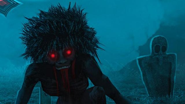 Monster with spiky hair.