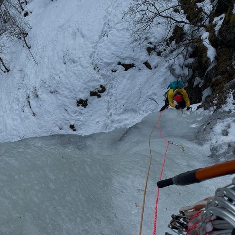 Climbing near Vemork bridge
