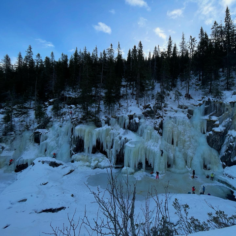 The popular crag at Krokan