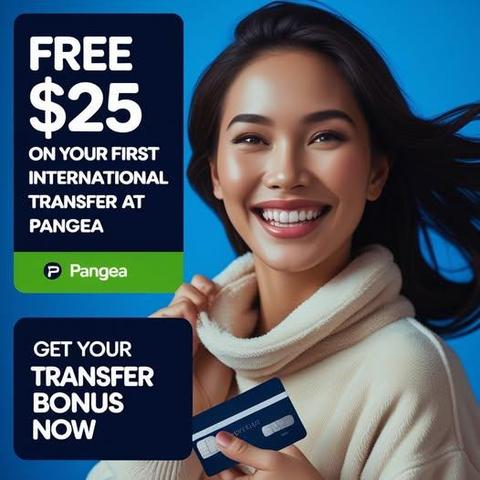 free $25 on international money transfer