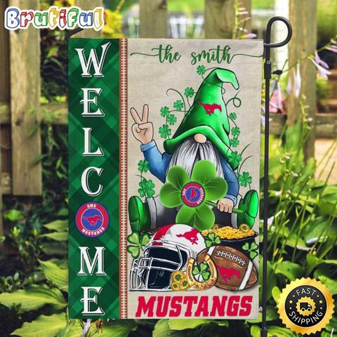NCAA Rutgers Scarlet Knights Garden Flag St Patricks Day Gnome Shamrock Welcome Garden Flag