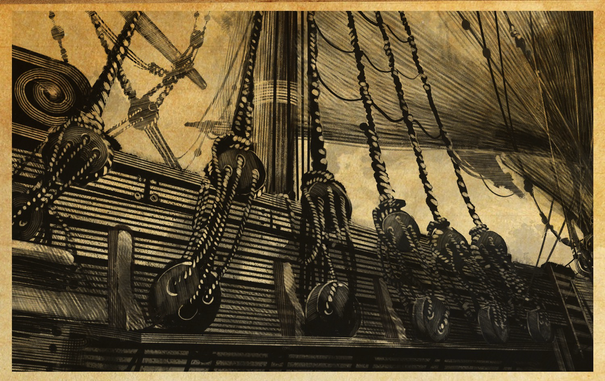 Un bateaux dessiner au crayon vue de coté 