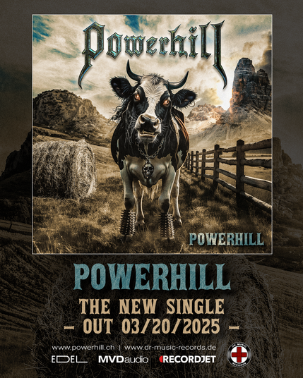 Horns up for the deal of the alpine rockers POWERHILL and their iconic mascot Clotilde with Dr. Music Records for the new ‘Farm Metal’ album “Generation X”

Forget everything you thought you knew about the tranquil Swiss Alpine idyll, with its characteristic tinkling of cowbells, the peaceful twittering of birds and distant rustling of the valleys. Because now, the iconic mascot Clotilde is galloping down from the mountains into the valley with fiery hoofbeats while POWERHILL are wildly passionately storming after her to stir up together the rural idyll and bring a breath of fresh air to the Rock and Metal scene. With their unique ‘Farm Metal’, the musicians from Taverne carved out their very own tongue-in-cheek genre that is now being unleashed with full force and spiced with a pinch of country air on fans. Driven by electrifying Hard Rock riffs, anthemic melodies, and a headbanging beat-setting cow in full rocker gear, the debut album “Generation X” will be released via Dr. Music Records on June 27, 2025. With their debut album, the band proves that Metal and farmyard charm can be a surprisingly explosive mixture.

However, before Clotilde discovers nightlife over the summer, POWERHILL are kicking off by introducing their three striking singles with stunning artworks and creative videos, perfectly bringing the band’s ‘Farm Metal’ spirit to life. First up is the band’s anthem “Powerhill”, which will be released on March 20, 2025.


