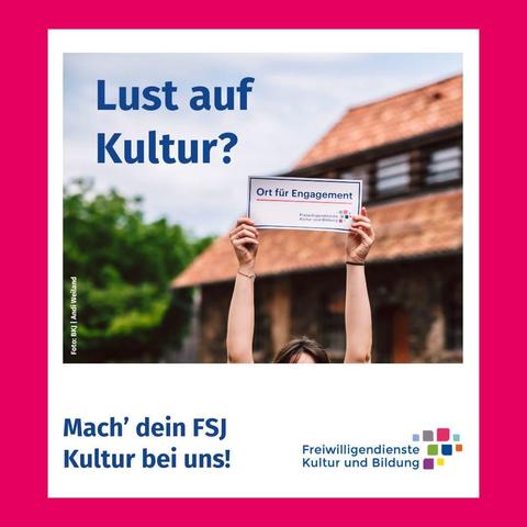 Schild mit der Aufschrift: Ort für Engagement