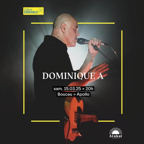 Concert Dominique A sam.15.03.25 à 20h à l’Apollo, Boucau