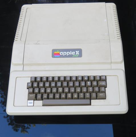 Photograph of an Apple II plus computer.
