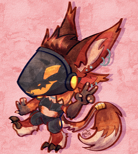 A robotic furry protogen
