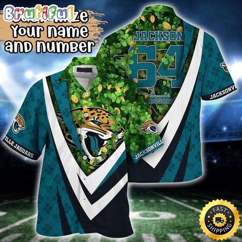 Customized NFL Jacksonville Jaguars Hawaii Shirt St Patricks Day Aloha Shirt
