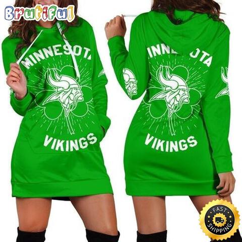 NFL New England Patriots Hoodie Dress St Patricks Day For Women Hoodie