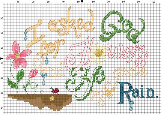 This stage has a lot more color, but the "f" in "for isn't finished yet, and neither are "Flowers", "He", "gave" and "me." The preliminary shading on "He" is in place, though.