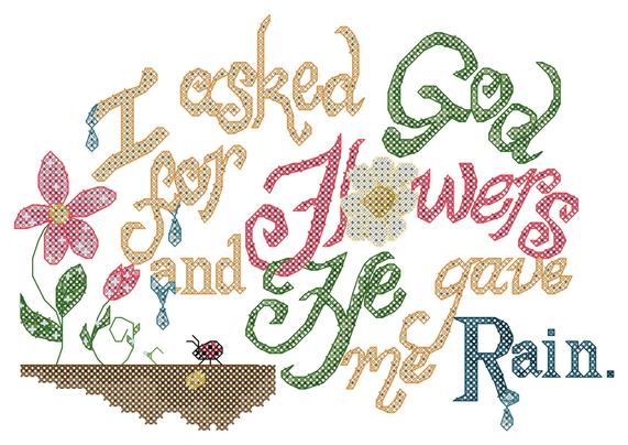 The finished pattern simulated as if it were stitched.