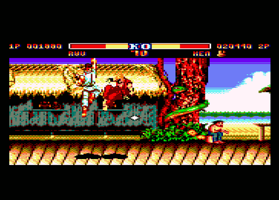 Fase de la demo del Street Fighter II, en preparación para los Amstrad CPC