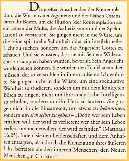 Abbildung eines Textes von Thomas Merton.