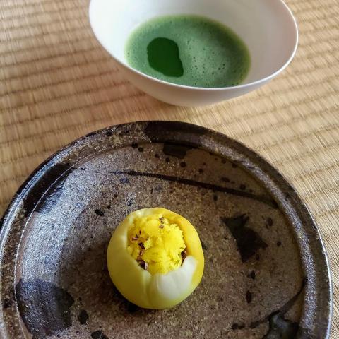 A traditional sweet designed to mimic the head of a giant butterbur sprout.