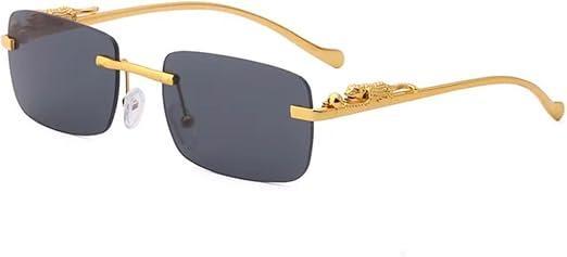 Chic Leopard Rimless Sunglasses - UV400 Protection